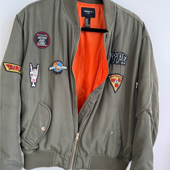 ARMY GREEN BOMBER JACKET - Picture 6 of 10